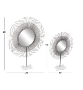 Metal Mirror Acrylic Decor - Set of 2 - Image 10