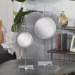Metal Mirror Acrylic Decor - Set of 2