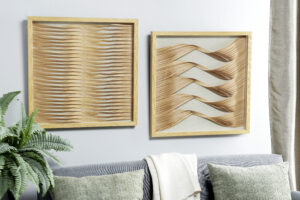 Polystone Wooden Wall Art - Set of 2