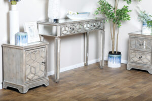 Metal Wood Console/ Desk Only