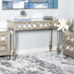 Metal Wood Console/ Desk Only