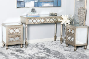 Metal Wood Console/ Desk Only