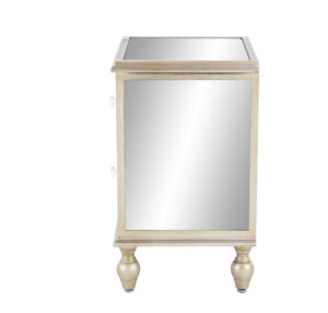 Metal Wood Mirror Nightstands Only - Set of 2 (Console Sold Separately) - Image 4