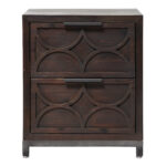 Wood Cabinet Nightstand - Set of 2