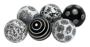 Black & White ceramic Balls - Set of 6 - Image 2