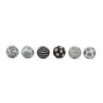 Black & White ceramic Balls - Set of 6 - Image 3