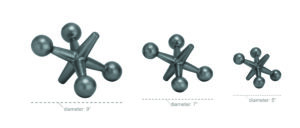 Metal Jacks Sculpture - Set of 3 - Image 7