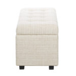 Wood Fabric Storage Bench - Set of 3 - Image 3