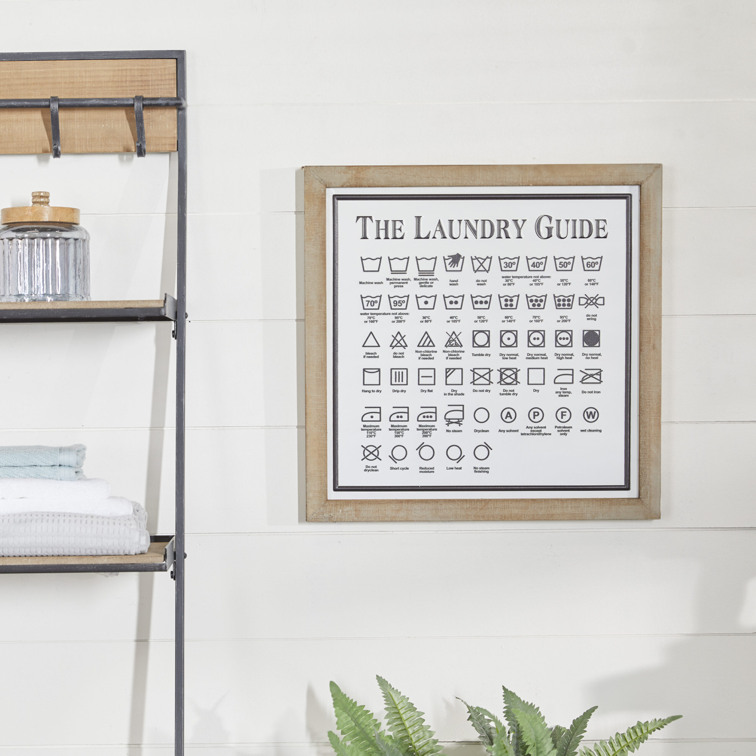 Metal Wood Laundry Wall Art – Signature Selection