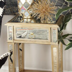 Wood Mirror Side Table