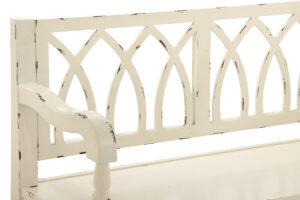 Wood White Bench - Image 5