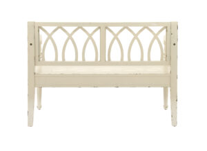 Wood White Bench - Image 3