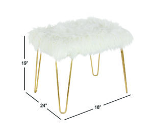 Metal Fur Gold Stool - Image 7