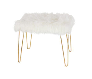 Metal Fur Gold Stool - Image 3