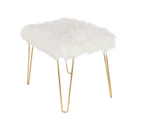 Metal Fur Gold Stool - Image 4