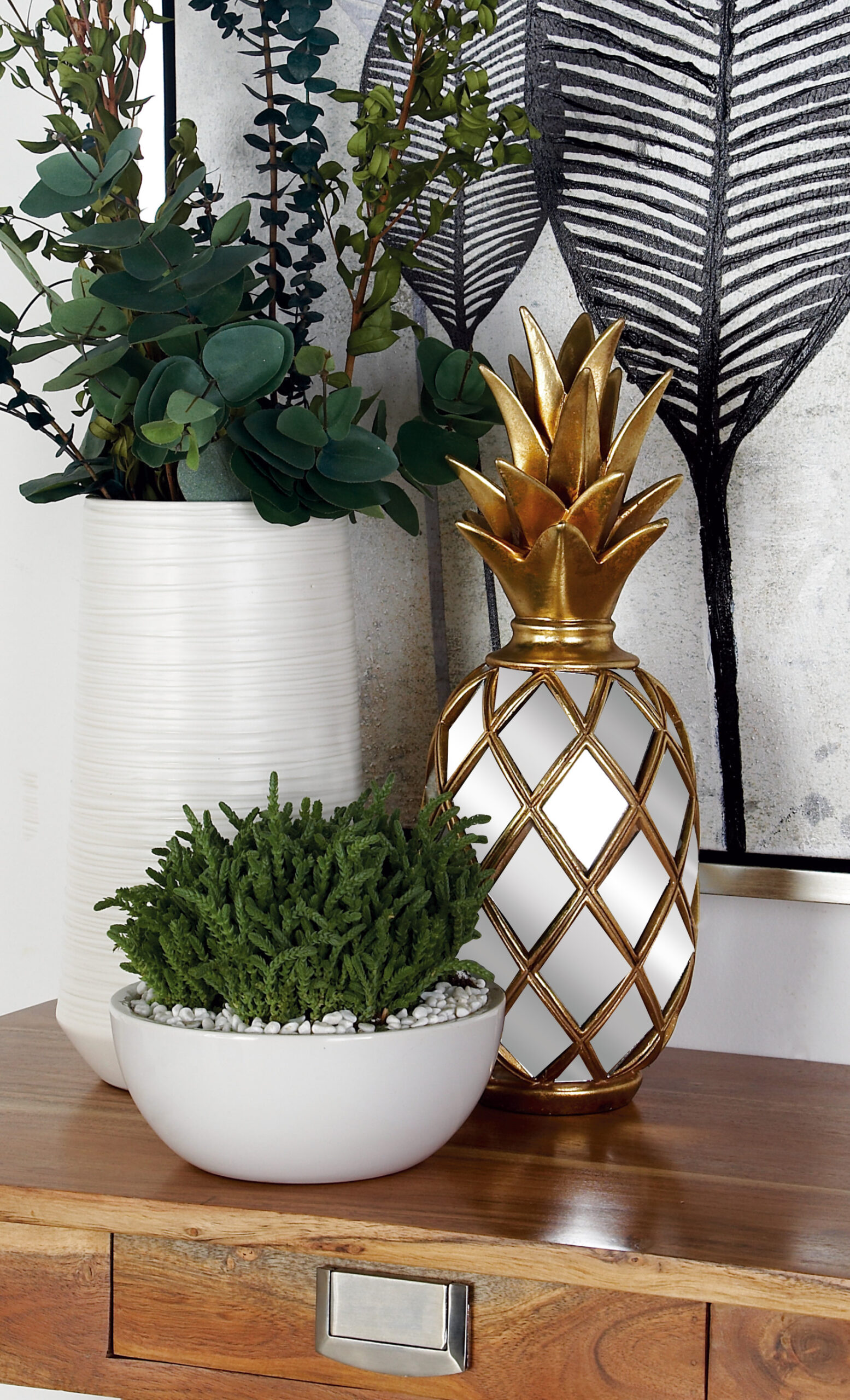 77176_21 Ps Mirror Pineapple Decor - Image 1