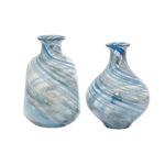 Glass Blue Vase - Set of 2 - Image 2
