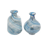 Glass Blue Vase - Set of 2 - Image 3