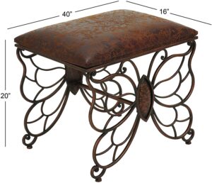 Metal Leather Stool - Image 3