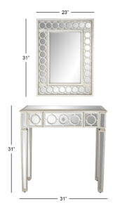 Wood Mirror Console - Set of 2 - Image 2