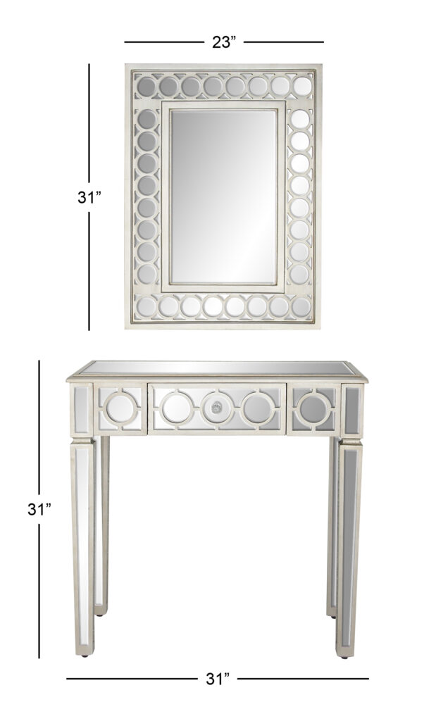 Wood Mirror Console – Set of 2 – Signature Selection
