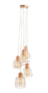 Metal 5 Pendant W/Bulb