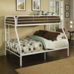 Twin/Full Metal Bunk Bed - White