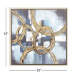 Framed Canvas Art - Blue/Gold - Image 3