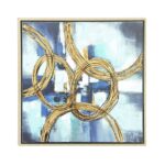 Framed Canvas Art - Blue/Gold - Image 2