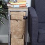Wood Metal Side Table