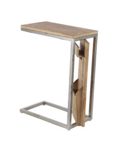 Wood Metal Side Table - Image 3