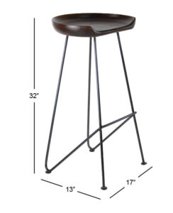 Wood Metal Stool - Image 6