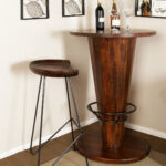 Wood Metal Stool