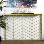 Metal Glass Console Table - Set of 2