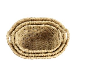 Water Hyacinth Metal Basket - Set of 3 - Image 5