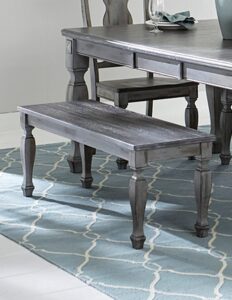 Fulbright Bench -Antique Grey & Coffee