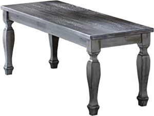 Fulbright Bench -Antique Grey & Coffee - Image 2