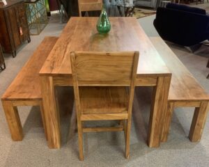 Wayland 5pc Sandstone Dining - Acacia Wood - Image 2