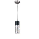 Pendant Lamp - Aluminum/Black Leather