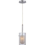 Caldwell 1 Light 5 inch Chrome and Aluminium Pendant Ceiling Light