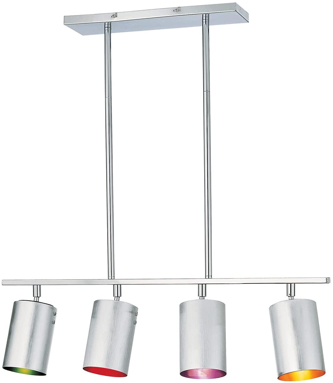 LS-19744CMULTI Island / Billiard 4-Lite Ceiling Fixture from the Cans Collection - Mutli - Image 1