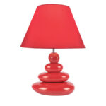 Tiya 16 inch 13 watt Red Ceramic Table Lamp