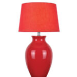 Maya 27 inch 23 watt Red Ceramic Table Lamp