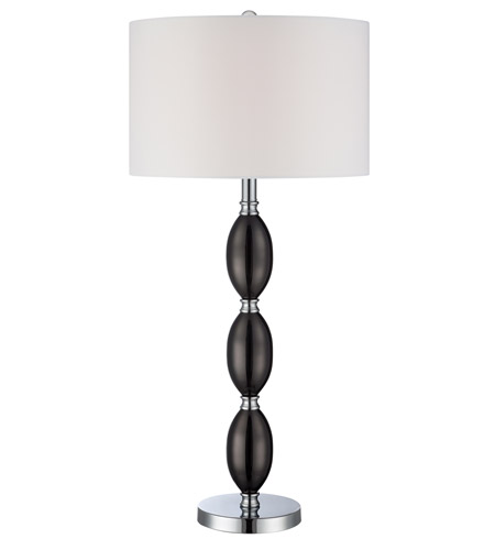 LS-22265 Carla 33 inch 23 watt Gun Metal and Chrome Table Lamp - Image 1