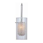 Caldwell 1 Light 5 inch Chrome and Aluminium Pendant Ceiling Light - Image 2