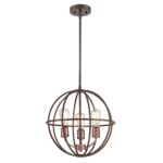 Haines 3 Light 16 inch Dark Bronze Pendant Ceiling Light