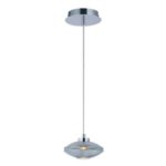 Espace Pendant Lamp with Chrome Metal Shade, Chrome