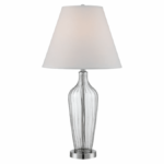 Emilie 30 inch 23 watt Clear and Chrome Table Lamp Portable Light