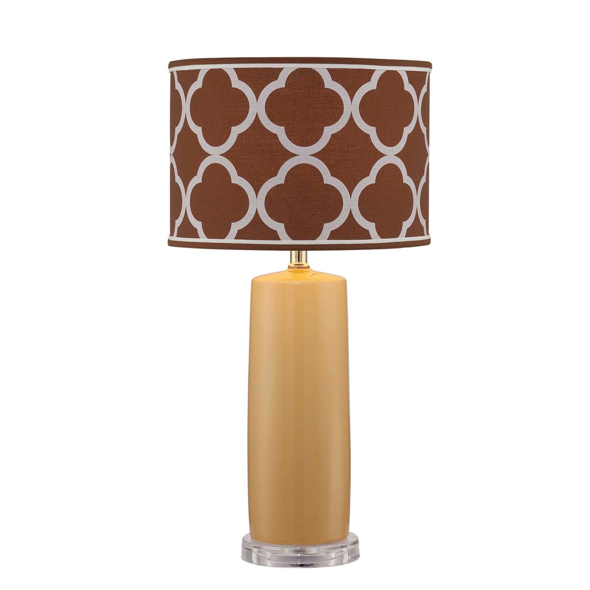 ls-22758 Monisha 1 Light Table Lamp with Light Brown Moroccan Fabric Shade - Image 1