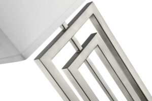 Bensky Contemporary Brushed Nickel Side Table Lamp - Image 2